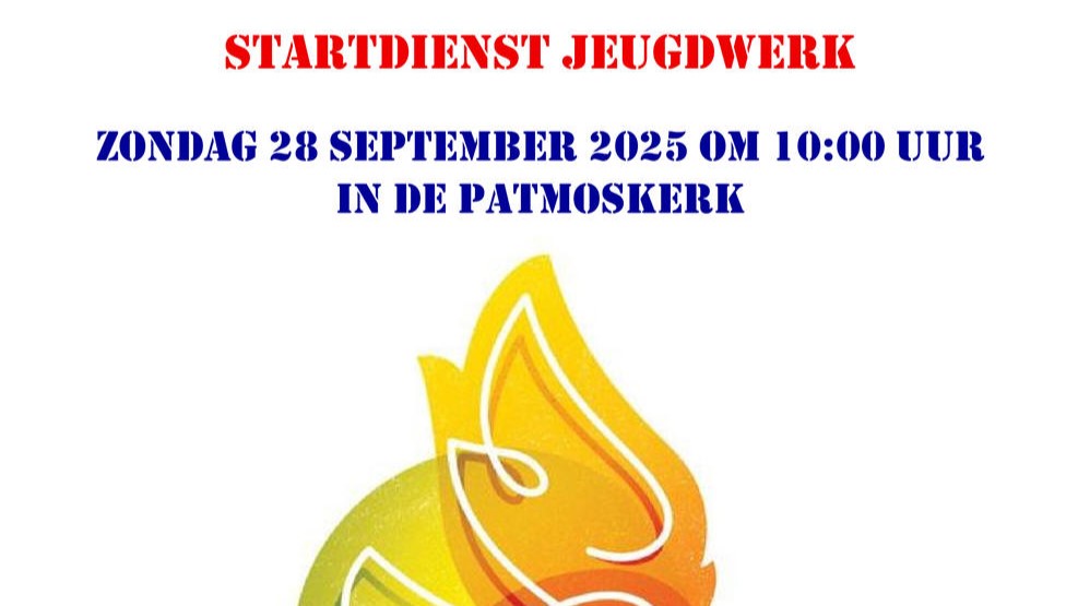 Zondag 28 september: Startdienst Jeugdwerk in de Patmoskerk